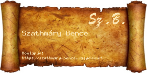 Szathmáry Bence névjegykártya